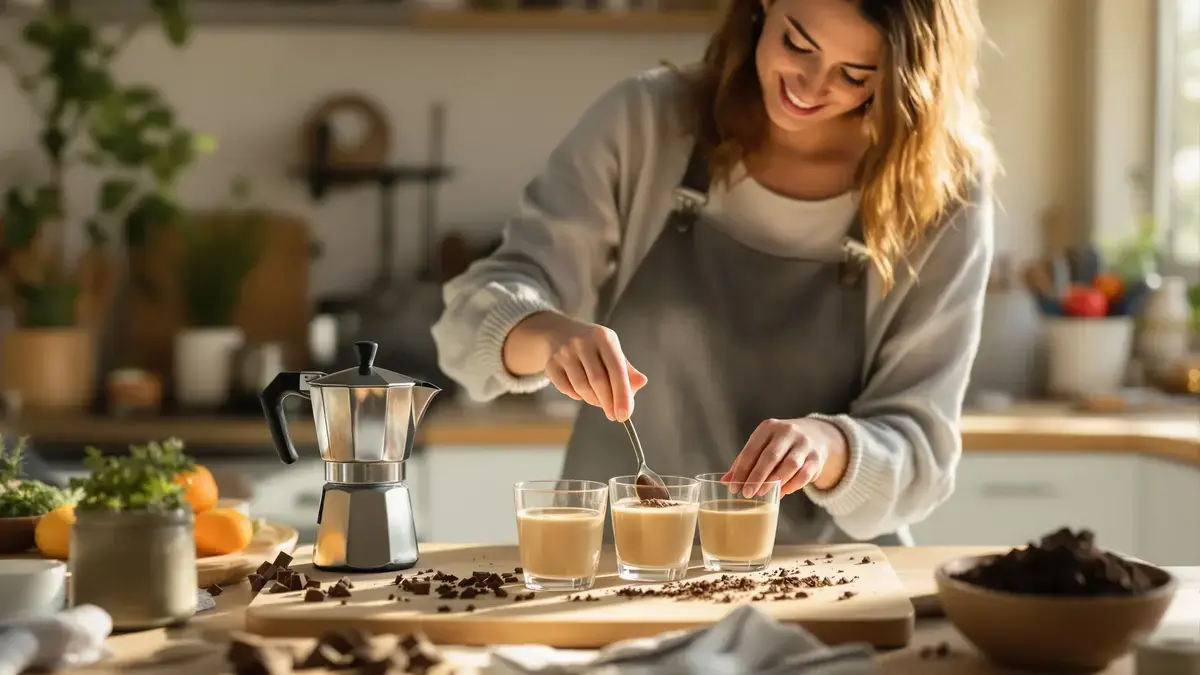 Sostituisci i budini e le mousse confezionati con questa crema dessert al caffè fatta in casa cremosa senza uova e facile da preparare