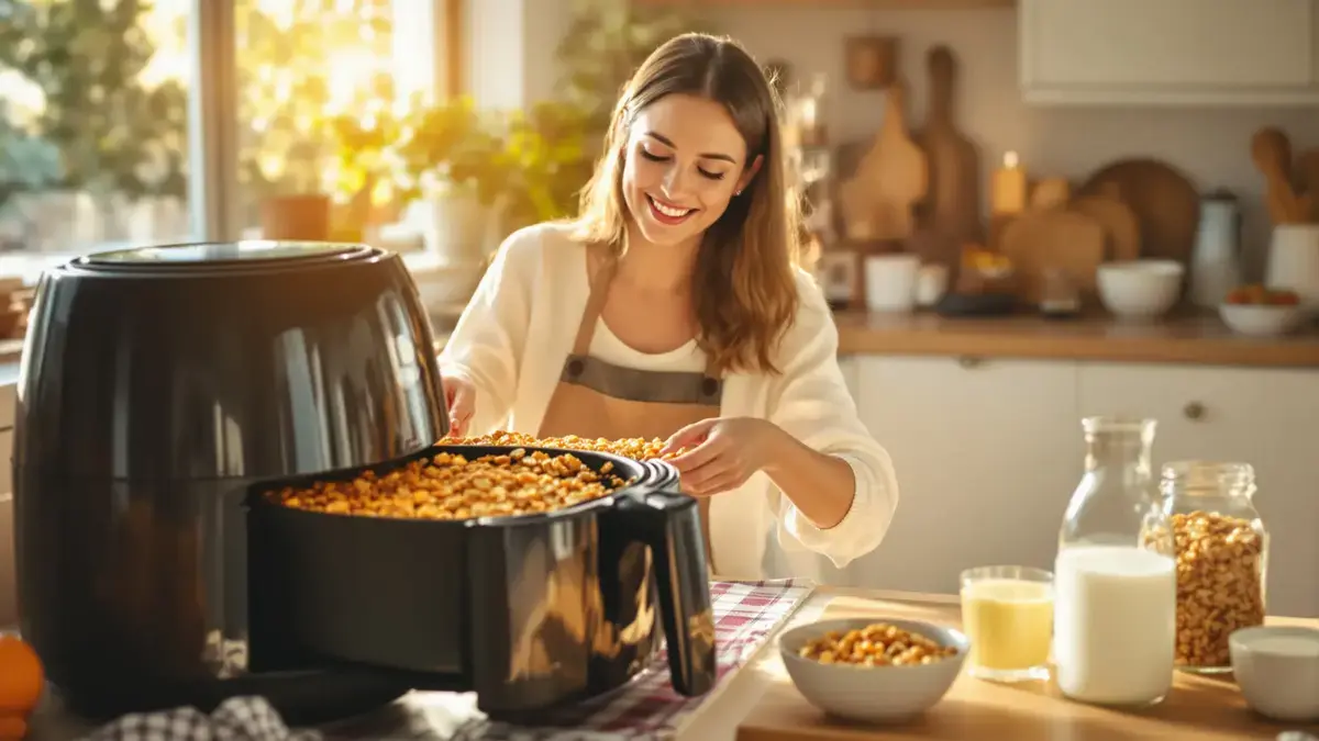 Muesli fatto in casa croccante un trucco poco conosciuto che trasforma la tua colazione con una friggitrice ad aria